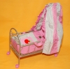 Кроватка для куклы на колесиках (розовая), Gulliver